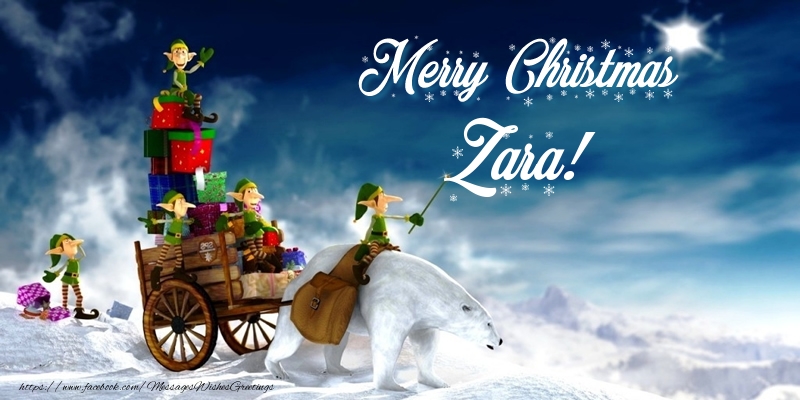 Greetings Cards for Christmas - Merry Christmas Zara!
