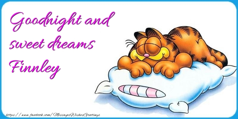 Greetings Cards for Good night - Goodnight and sweet dreams Finnley