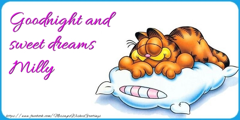 Greetings Cards for Good night - Goodnight and sweet dreams Milly