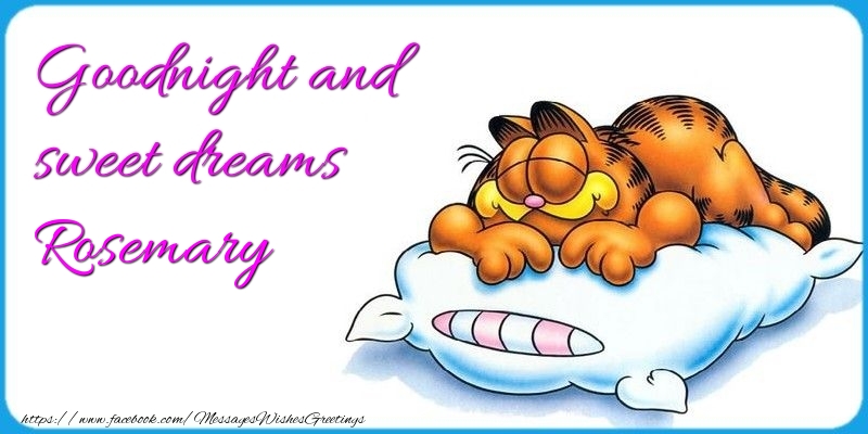 Greetings Cards for Good night - Goodnight and sweet dreams Rosemary