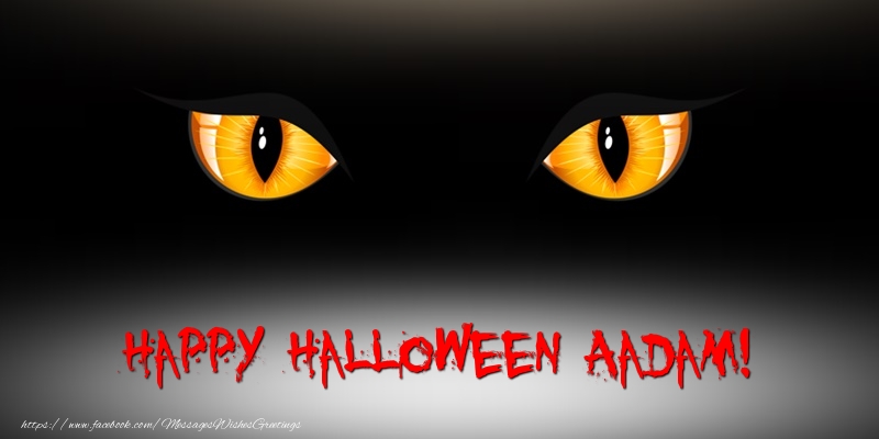 Greetings Cards for Halloween - Happy Halloween Aadam!
