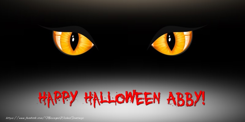 Greetings Cards for Halloween - Happy Halloween Abby!