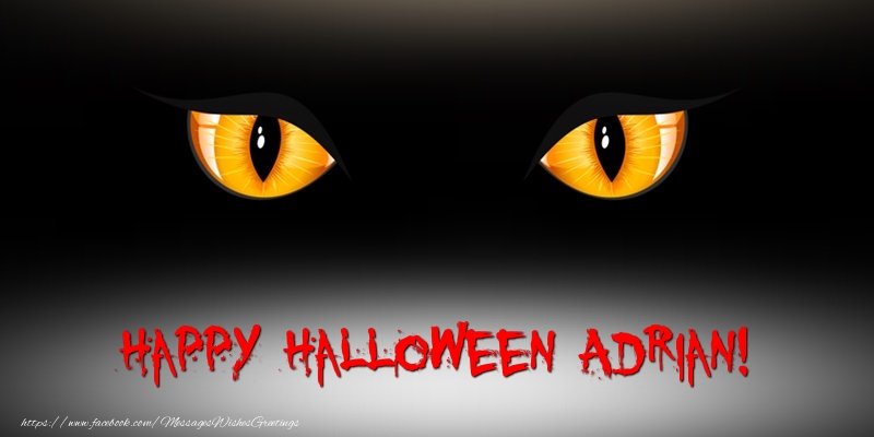 Greetings Cards for Halloween - Happy Halloween Adrian!