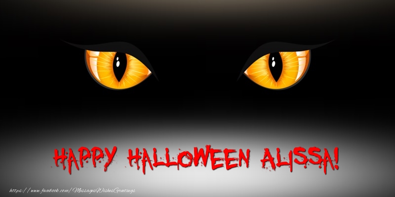 Greetings Cards for Halloween - Happy Halloween Alissa!