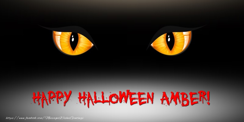 Greetings Cards for Halloween - Happy Halloween Amber!