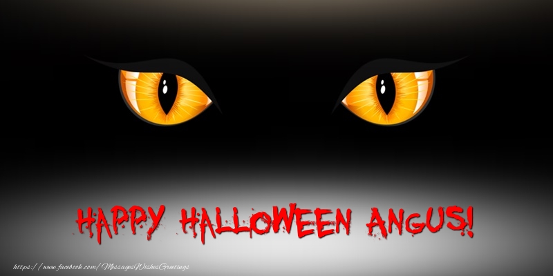 Greetings Cards for Halloween - Happy Halloween Angus!
