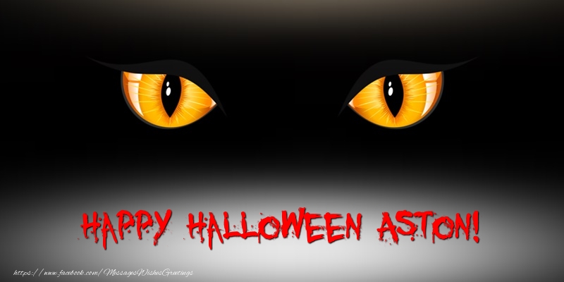 Greetings Cards for Halloween - Happy Halloween Aston!