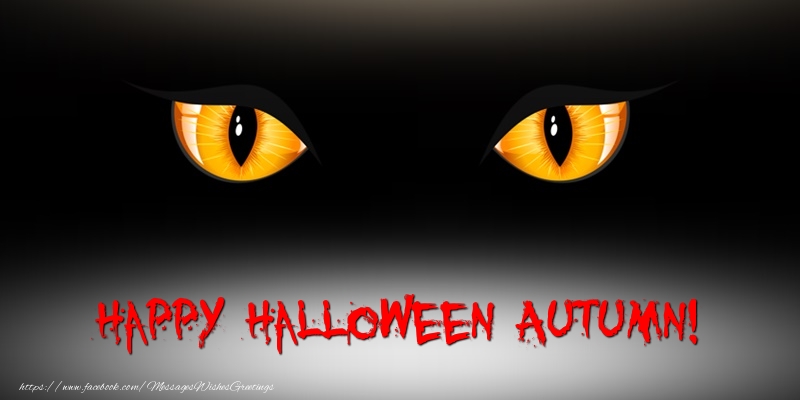 Greetings Cards for Halloween - Happy Halloween Autumn!