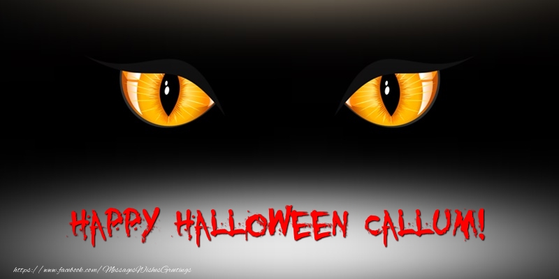 Greetings Cards for Halloween - Happy Halloween Callum!