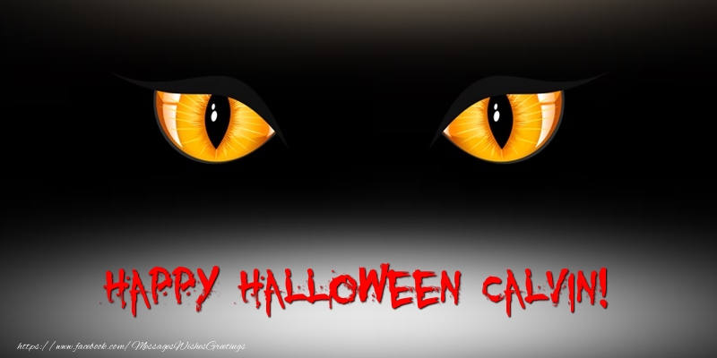 Greetings Cards for Halloween - Happy Halloween Calvin!