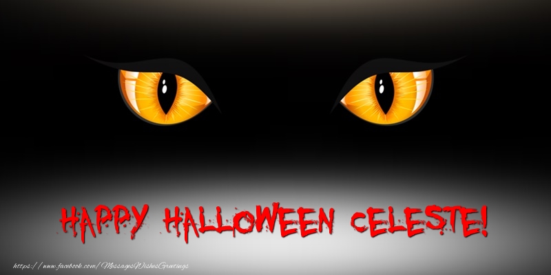 Greetings Cards for Halloween - Happy Halloween Celeste!
