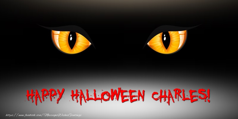 Greetings Cards for Halloween - Happy Halloween Charles!