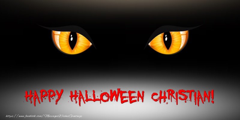 Greetings Cards for Halloween - Happy Halloween Christian!
