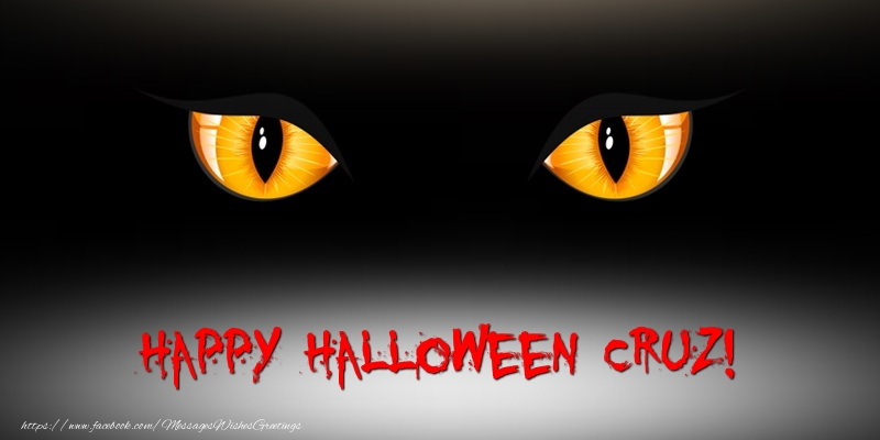 Greetings Cards for Halloween - Happy Halloween Cruz!