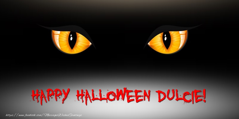 Greetings Cards for Halloween - Happy Halloween Dulcie!