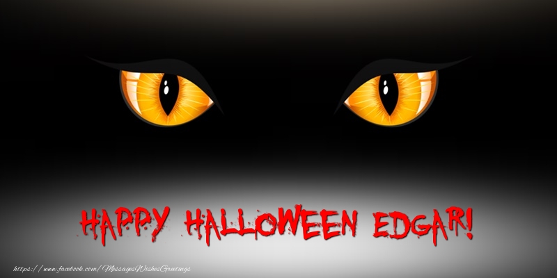 Greetings Cards for Halloween - Happy Halloween Edgar!