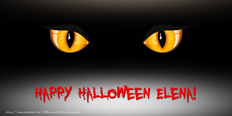 Greetings Cards for Halloween - Happy Halloween Elena!