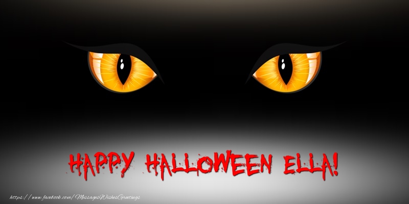 Greetings Cards for Halloween - Happy Halloween Ella!