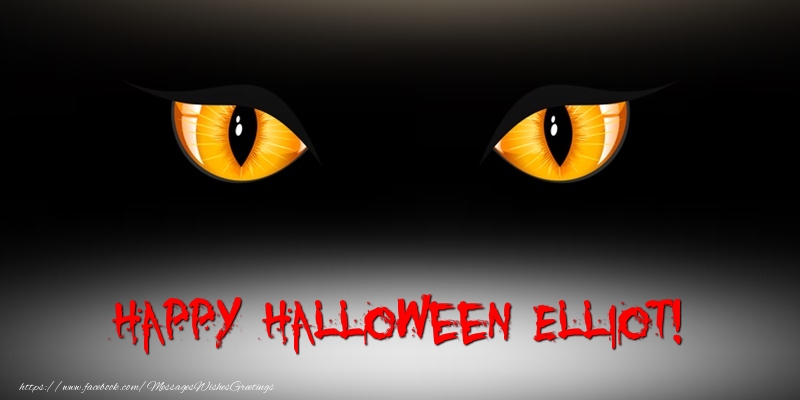 Greetings Cards for Halloween - Happy Halloween Elliot!