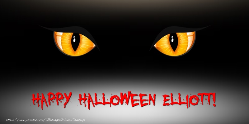 Greetings Cards for Halloween - Happy Halloween Elliott!