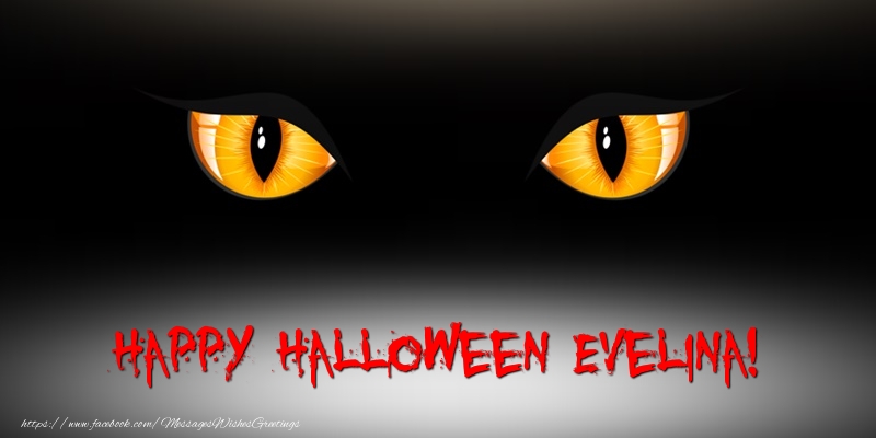 Greetings Cards for Halloween - Happy Halloween Evelina!