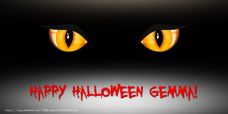 Greetings Cards for Halloween - Happy Halloween Gemma!