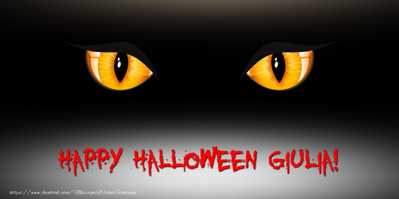 Greetings Cards for Halloween - Happy Halloween Giulia!