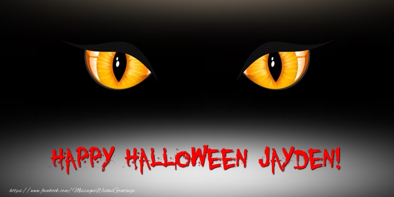 Greetings Cards for Halloween - Happy Halloween Jayden!