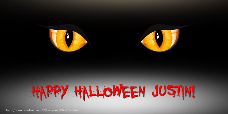 Greetings Cards for Halloween - Happy Halloween Justin!