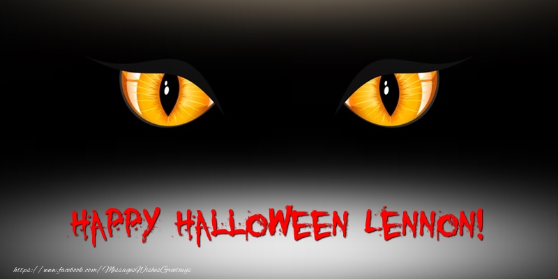 Greetings Cards for Halloween - Happy Halloween Lennon!