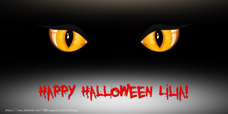 Greetings Cards for Halloween - Happy Halloween Lilia!