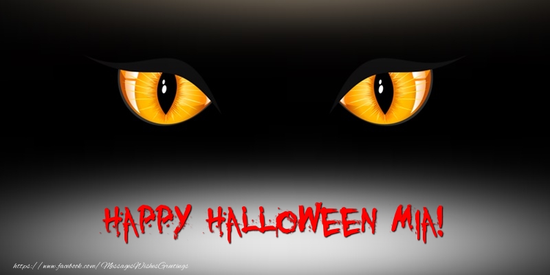 Greetings Cards for Halloween - Happy Halloween Mia!