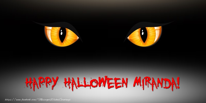 Greetings Cards for Halloween - Happy Halloween Miranda!