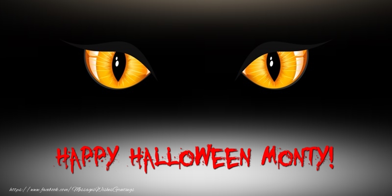 Greetings Cards for Halloween - Happy Halloween Monty!
