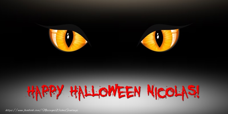 Greetings Cards for Halloween - Happy Halloween Nicolas!