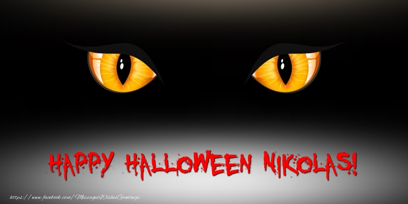 Greetings Cards for Halloween - Happy Halloween Nikolas!
