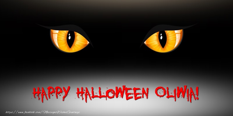 Greetings Cards for Halloween - Happy Halloween Oliwia!