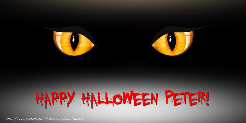 Greetings Cards for Halloween - Happy Halloween Peter!