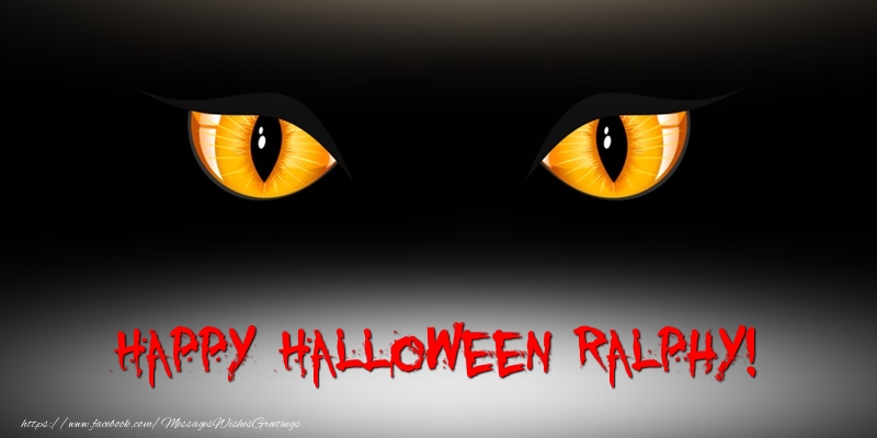 Greetings Cards for Halloween - Happy Halloween Ralphy!