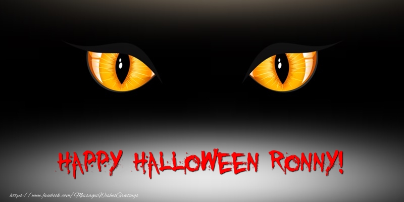 Greetings Cards for Halloween - Happy Halloween Ronny!