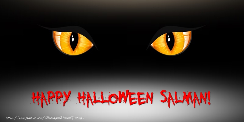 Greetings Cards for Halloween - Happy Halloween Salman!