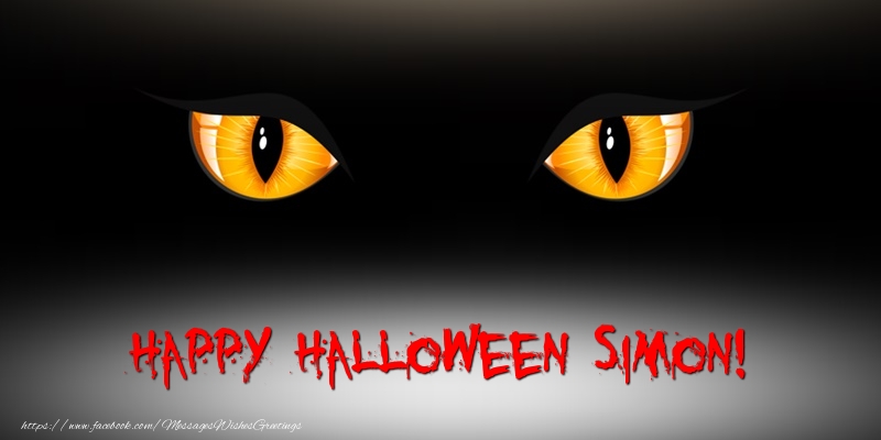 Greetings Cards for Halloween - Happy Halloween Simon!