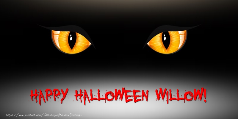 Greetings Cards for Halloween - Happy Halloween Willow!