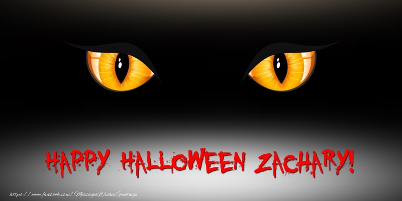 Greetings Cards for Halloween - Happy Halloween Zachary!