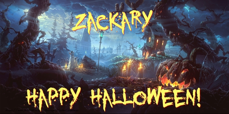 Greetings Cards for Halloween - Zackary Happy Halloween!