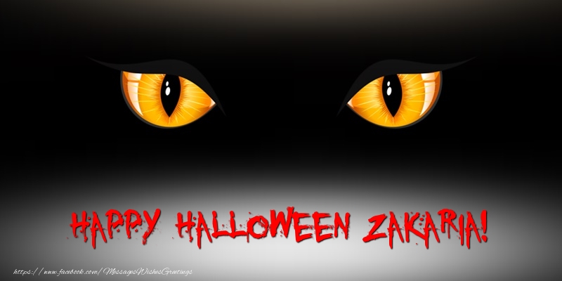Greetings Cards for Halloween - Happy Halloween Zakaria!