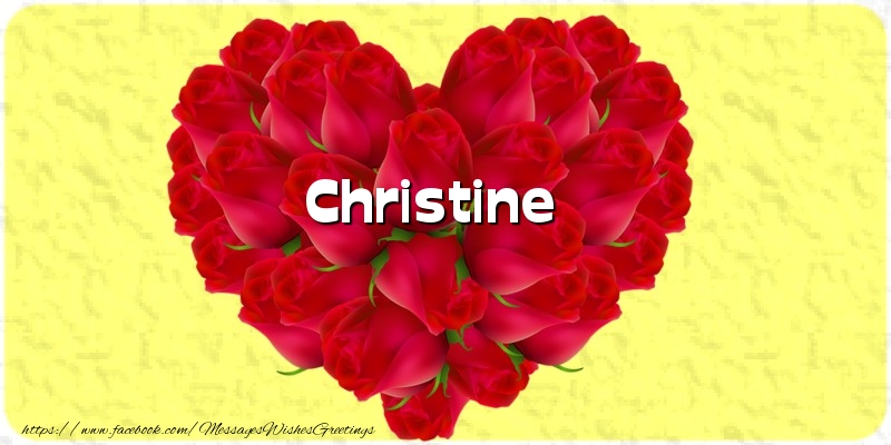 Greetings Cards for Love - Christine