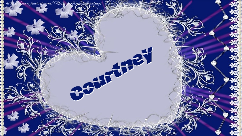Greetings Cards for Love - Flowers & Hearts | Courtney