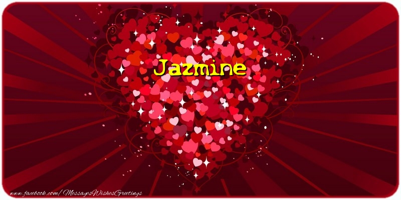 Greetings Cards for Love - Jazmine