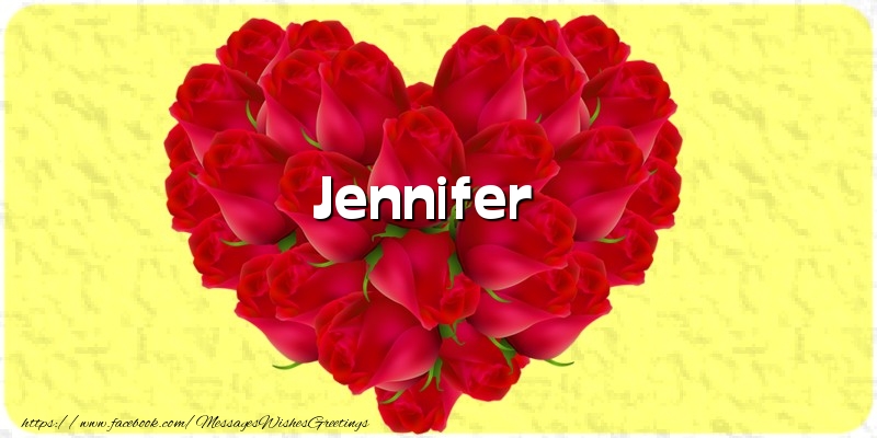 Greetings Cards for Love - Jennifer